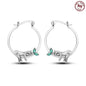 925 Sterling Silver Hoop Earrings Simple Sleeping Cat Earrings For Engagement Wedding Party Birthday Jewelry Gift