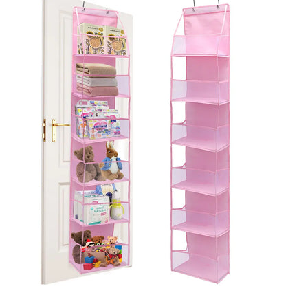 4/6-Tier Hanging Storage Bag Foldable Organizer Over-The-Door Holder For Hair Accessories Snacks Toys Clothes Storage Holder