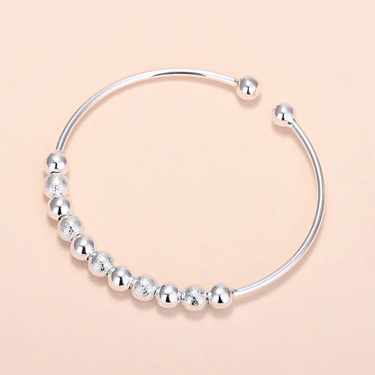 Luxury 925 Sterling Silver Bracelets For Women Vintage Original Starry Sky Carving Adjustable Bangles Party Wedding Fine Jewelry