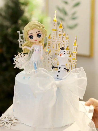 Princess Doll Cake Topper – Happy Birthday Flag Decoration for Baby Shower & Girl’s Birthday Party Cakes
