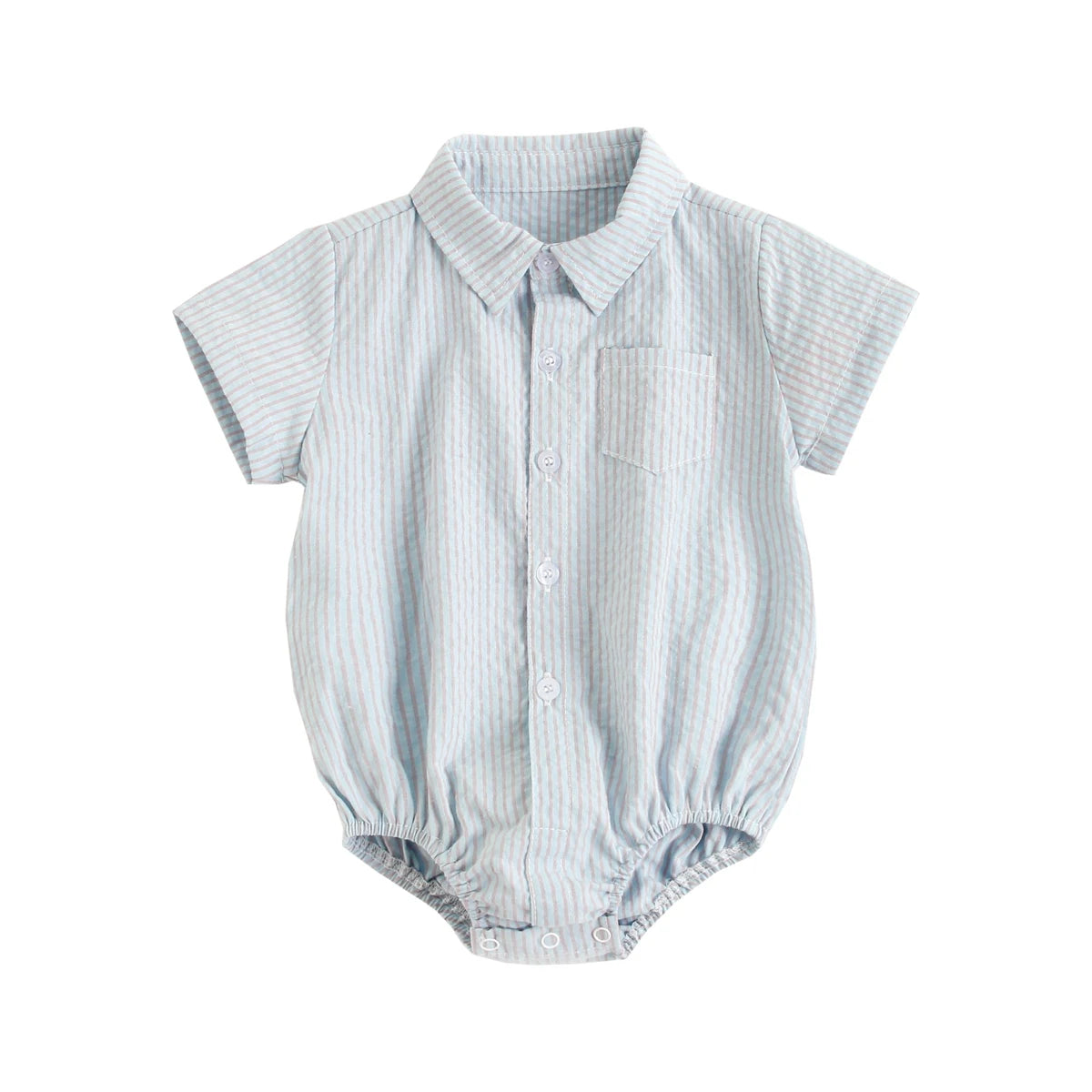 Baby Boys Bodysuits Short Sleeve Plaid Cotton
