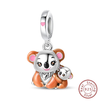 Springtime Charms 925 Sterling Silver Swallow Snail Butterfly Flower Charms Beads Fit Qikaola Bracelet DIY Birthday Jewelry Gift