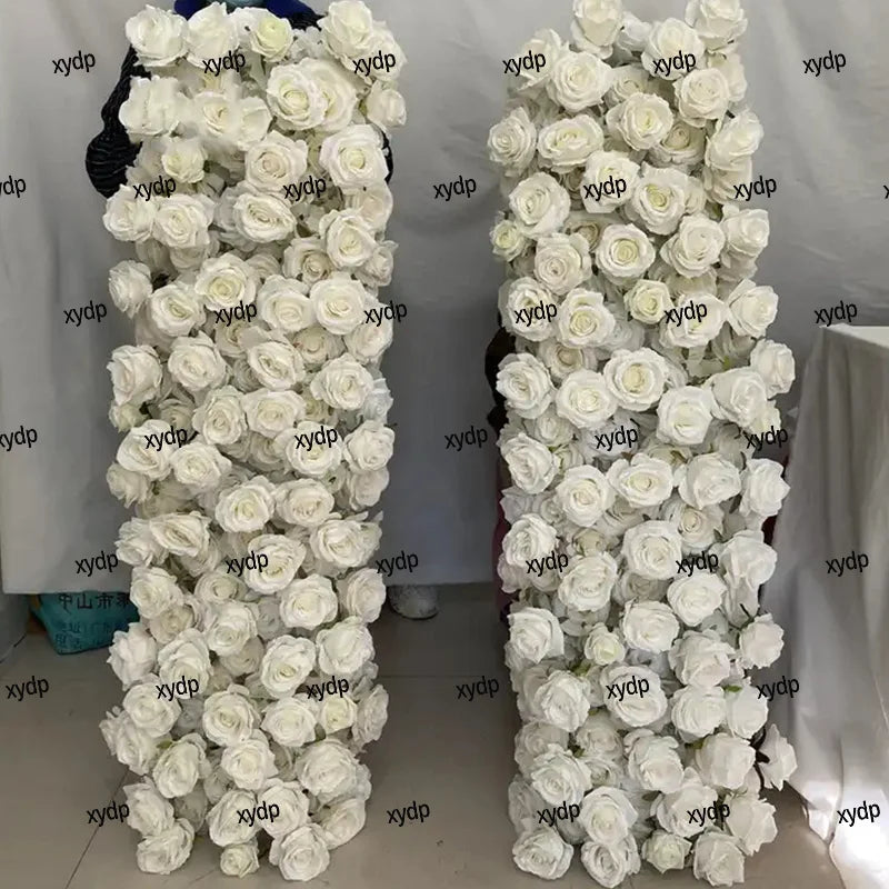 5D Cherry blossom flower arrangement Rose Flowers Row Wedding Backdrop Arch KT Board Decor Sofa Table Runner Banquet Event Props