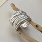 925 Sterling Silver Rings For Women Men Fine Jewelry Finger Adjustable Open Vintage Chain Ring