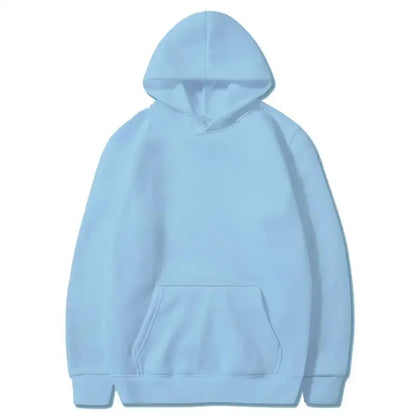Men's and Women's Solid Color Pocket Pullover Hoodies