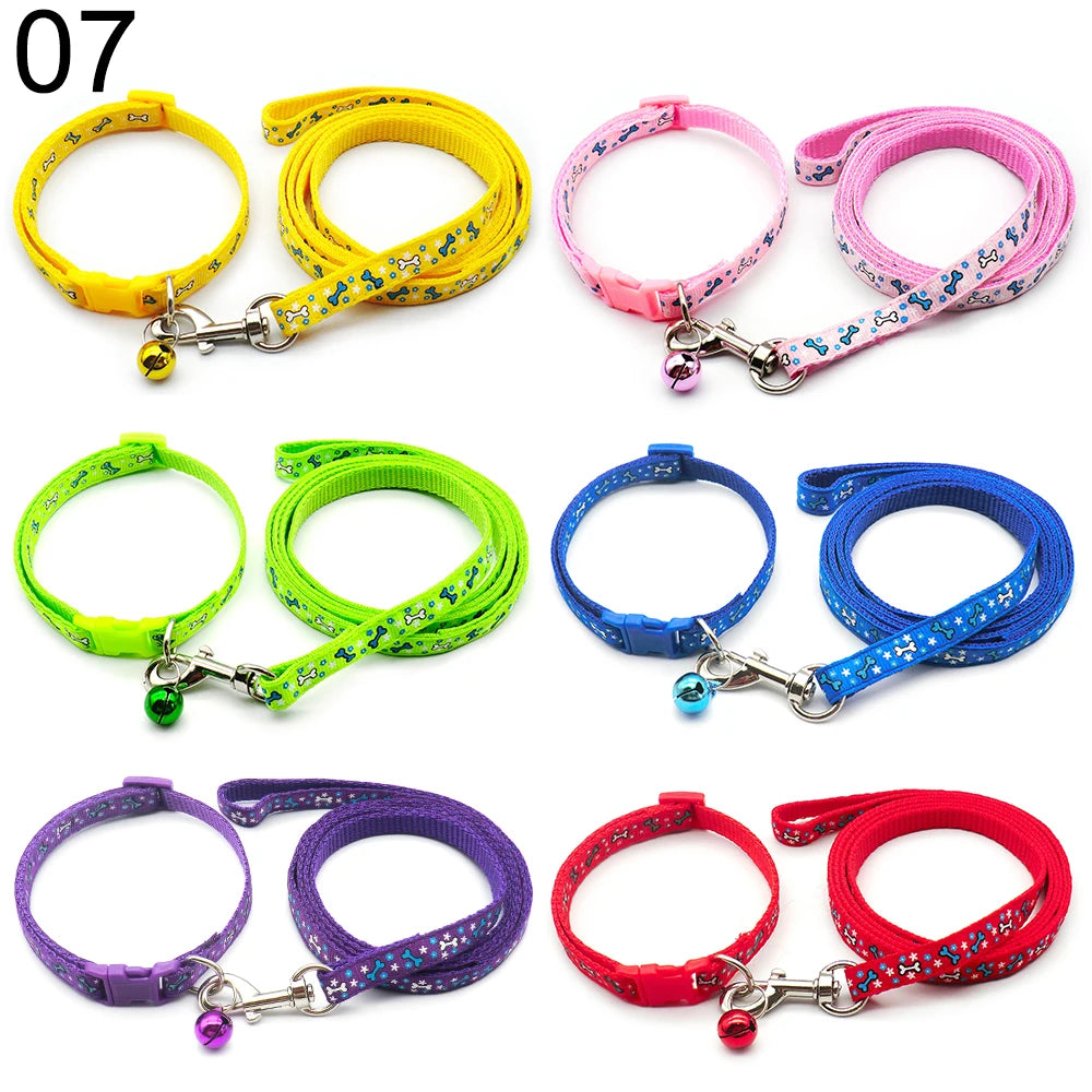 Dog Cat Adjustable Leash  and Collar 24Sets