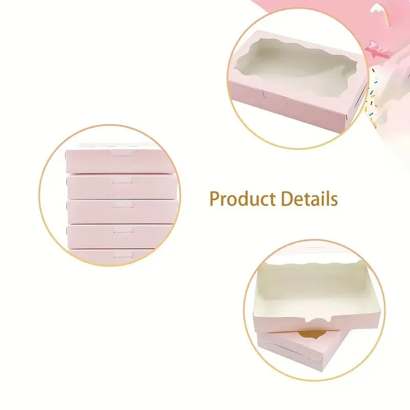 10/20pcs paper gift box with display window, suitable for wedding, birthday, holiday mother's day and other occasions