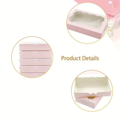10/20pcs paper gift box with display window, suitable for wedding, birthday, holiday mother's day and other occasions