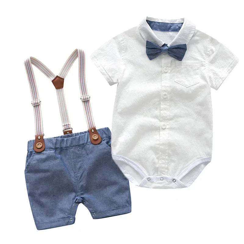 Kids Boys Formal Party Outfits Clothes Set Wedding Birthday Toddler Boy Gentleman Handsome Children Elegant Suit 1 2 3 4 5 Years