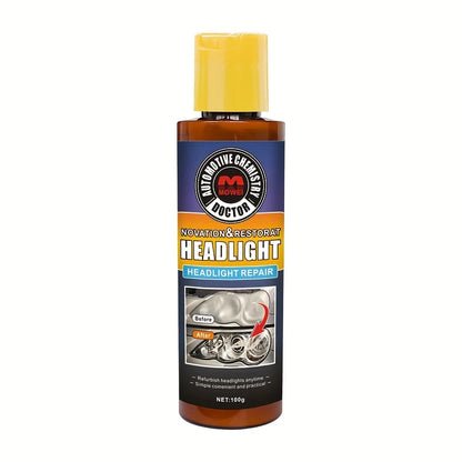 Car Headlight Restoration Polishing Headlamp Scratch Remover Repair Cleaning Paste Remove Oxidation Headlight Polish Liquid
