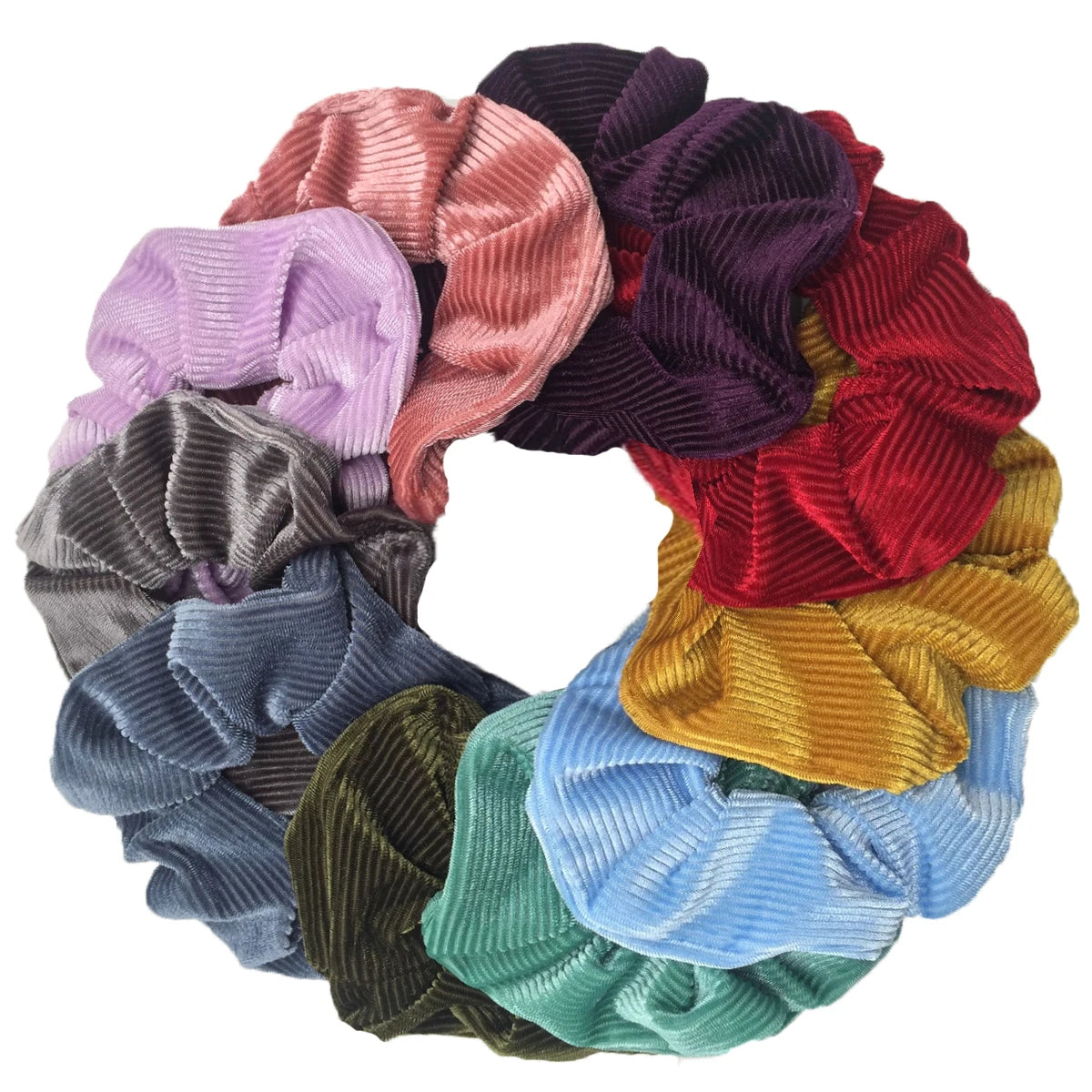 10/6 Accessories Scrunchies Hair Scrunchy Women Velvet Solid Leopard Tie Dye Ponytail Holder Headwear Elastic Ties Bands Set