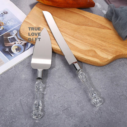 Cake Shovel Set Stainless Steel Cake Cutter and Pie Spatula, Cake Cutting Set for Wedding, Birthdays, Anniversaries, and Parties