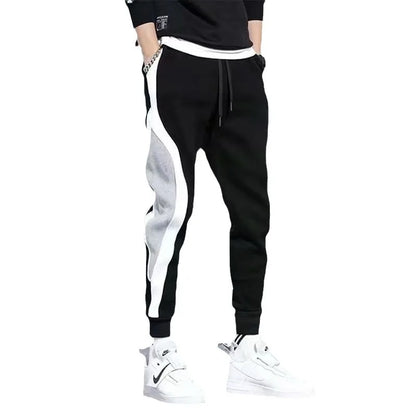 Men's Sports Pants Spring Loose Fitting Leggings Patchwork Running Training Casual Pants