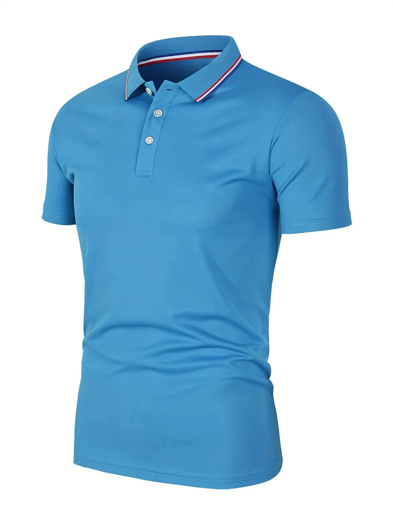 Men's Casual Breathable Solid Color High Quality Short Sleeve Polo Shirt