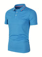 Men's Casual Breathable Solid Color High Quality Short Sleeve Polo Shirt