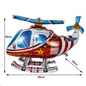 1pc Large Transportation Balloon Racing Balloon Fire Truck Ambulance School Bus Excavator Motorcycle Balloon for Boys Birthday