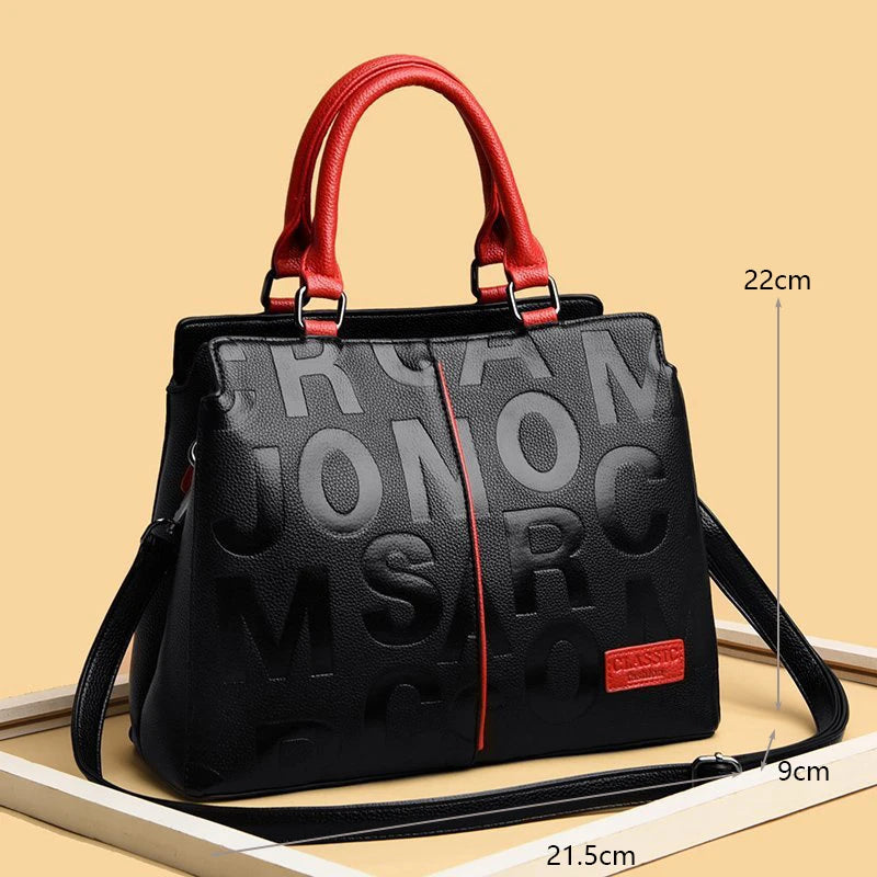 PU Leather Ladies Luxury Designer Large Capacity Shoulder Bag
