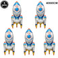 4D Standing Astronaut Spaceman Balloons Rocket Foil Balloons Kids Toys Baby Shower Outer Space Themed Birthday Party Decorations