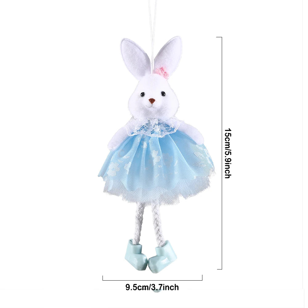 1pc Easter Flower Fairy Decoration Cute Rabbit Hanging Pendant Spring Easter Party Decor Birthday Baby Shower Supplies Kids Gift