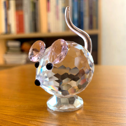 30 Styles Clear Crystal Cute Animal Figurines Glass Sculpture Paperweight Home Decors Table Ornament Xmas Kids Lady Favor Gift