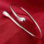 Trendy 925 Sterling Silver Bangles Bracelet Charms