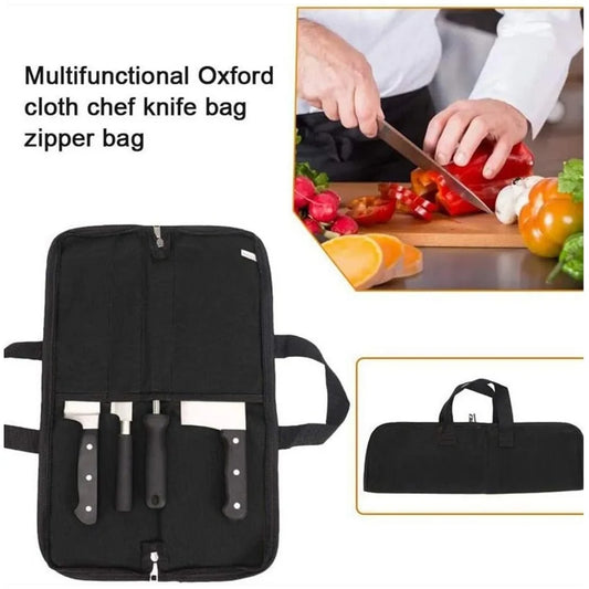 Handheld Portable Chef Knife Storage Bag Zipper Style Outdoor Picnic Camping Simple Durable Multifunctional Tool Organization