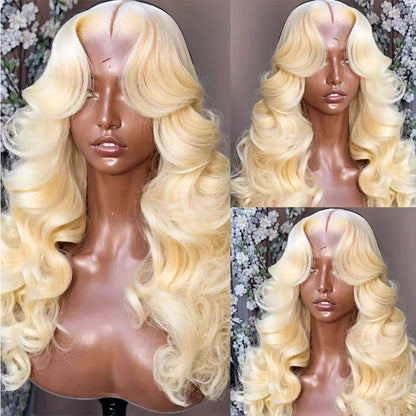 40 42 Inch 613 Blonde Lace Front Wig Human Hair Remy Brazilian 13x4 13x6 360 Hd Transparent Body Wave Lace Frontal Wig For Women