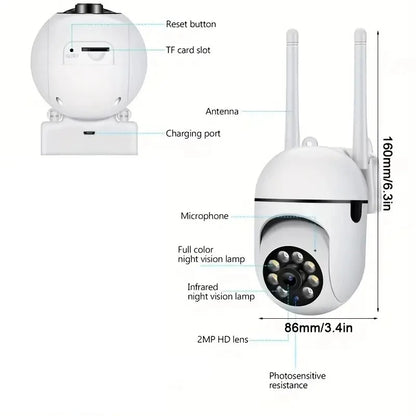 A7 IP Camera Smart Outdoor Home Security WIFI CCTV Surveillance with Color Night Vision Wireless HD 2-Way Audio Camera TF Card