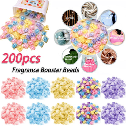 200Pcs Softener Beads Lasting Laundry Scent Booster Beads Washing Clothes Fragrance Beads Household Cleaning Tools