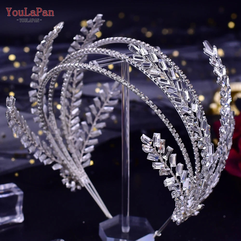 Luxury Bridal Rhinestone Headband: Elegant Wedding Tiara and Pageant Hairpiece