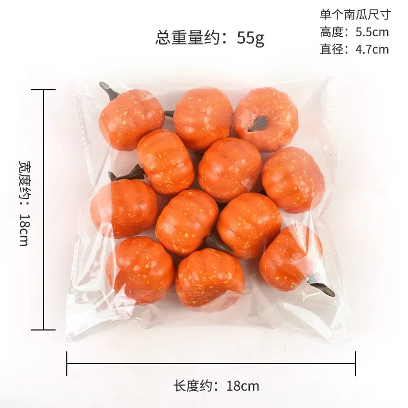 12 Pieces Of Pumpkin Maple Leaf Ornament Maple Leaves Autumn Holiday Decoration Indoor And Outdoor Decoration Fake Decoration