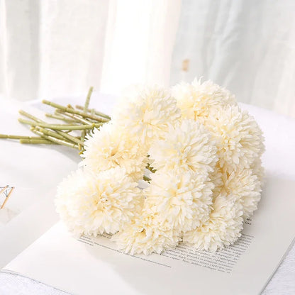 5Pcs Hydrangea Artificial Flowers Bouquet For Home Bedroom Decor Wedding Decoration Craft Vases Flower Arrangement Accessories