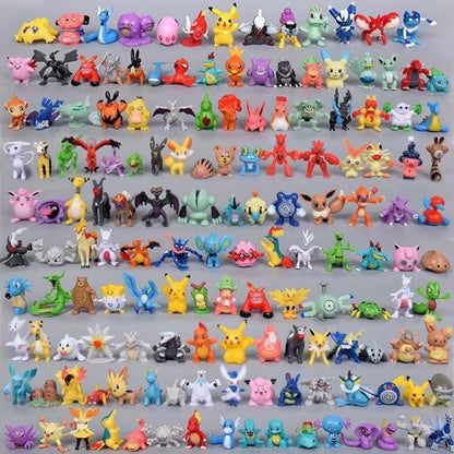 144pcs Pokemon Pikachu Action Figure Toys Mini Figures Model Toy Pikachu Anime Kids Doll Birthday Christmas Gifts