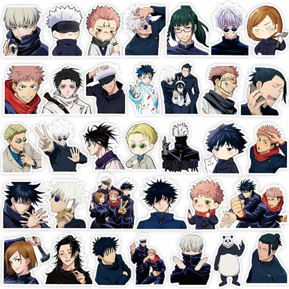 80pcs Cartoon Jujutsu Kaisen Anime Stickers Waterproof Decals Car Motorcycle Luggage Helmet Cool Sticker for Kids Classics Toy