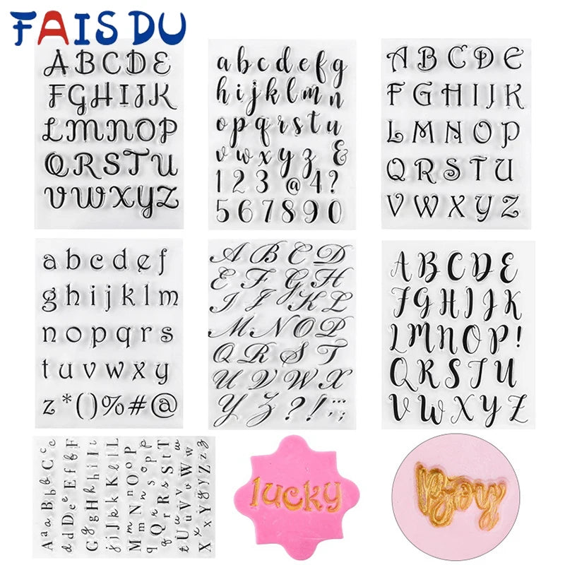 Stamps for Cookies Letters Cake Sweet Letters Stamp Decorating Tools Fondant Embossing DIY Alphabet Cutter Pastry Accessories