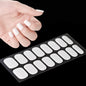 16‑Piece Semi‑Cured Gel Nail Wrap Set – French Pure Color UV Gel Polish Strips, Long‑Wear Nail Extension Decals