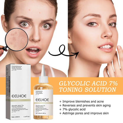 Glycolic Acid 7% Toning Solution – Exfoliating Toner for Acne, Glow, Firming & Anti‑Wrinkle Care