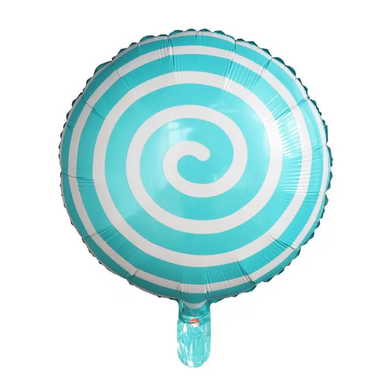 10pcs 18" Lollipop Swirl Foil Balloons – Candy Themed Round  Balloons for Birthday Party, Baby Shower, Carnival, Holiday Decor