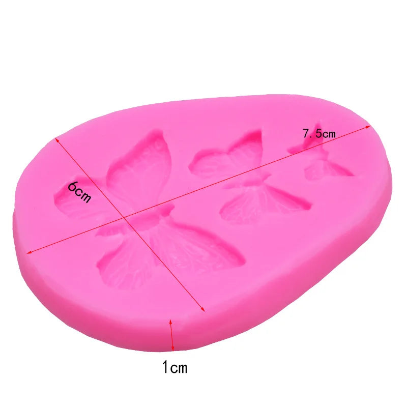 - 3D Butterfly Silicone Mold – Polymer Clay, Candy, Fondant & Cupcake Decorating Tool