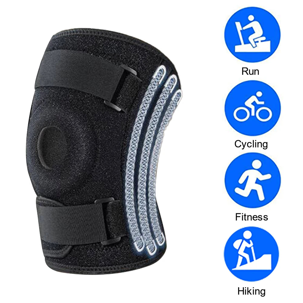 1PCS Plus Size Knee Brace for Men & Women – Patella Gel Pads & Side Stabilizers for ACL, Meniscus Tear, Arthritis & Injury Recov