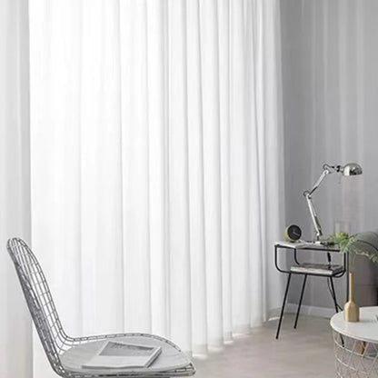 Fluttering Soft Solid White Tulle Yarn Chiffon Gauze Curtains for Living Room Bedroom Window Home Decoration Voile Drapes
