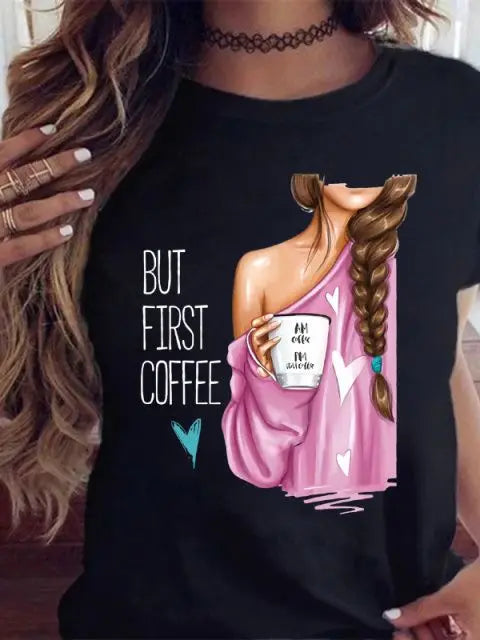 Maycaur Hot Sales Printed Female Tshirt Women Fashion Graphic Printed T-Shirt Harajuku Korean Style Short Sleeves Clothes Female