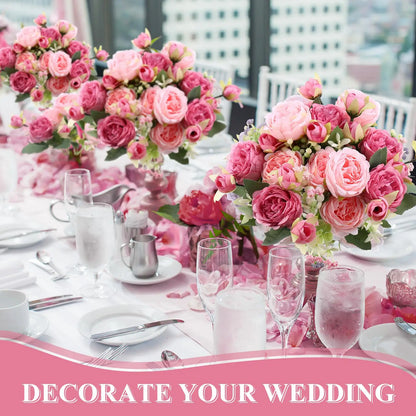 4-20 Bundles Artificial Peonies Flower Boho Faux Flower Artificial Centerpiece Spring Bouquet Floral Wedding Decoration for Vase
