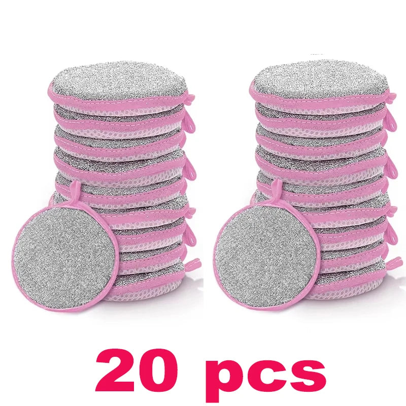 Dishwashing Sponge Non-stick Oil Dish Washing Magic Sponges Scouring Pads Kitchen Cleaning Tool Reusable Double Sided Dish Cloth