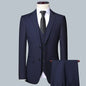 Men's (suit + Vest + Trousers) Solid Color Business Suit 3/2 Business Suit