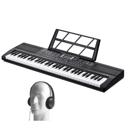 SucceBuy 61‑Key Digital Keyboard – Portable Electric Piano with 200–600 Tones & 200–500 Rhythms for Beginners