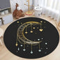 Astrology Moon Stars  Print Round Area Rugs Home Carpet Non Slip Washable Rug Kitchen Living Room Bedroom Dining Room Floor Mat