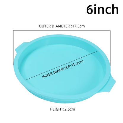 Round Silicone Cake Pan – 4/6/8in Non‑Stick Layer Mold for Baking