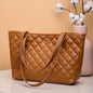 Chic Embroidered Tote Bag for Women - Spacious & Stylish Shoulder Handbag with Fixed Strap, Polyester Lined, Faux Leather