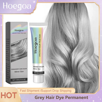 Permanent Grey Hair Dye Styling Hair Color Wax Shampoo No Damage Quick Coloring Long-Lasting Professional Hair Dyeing Cream